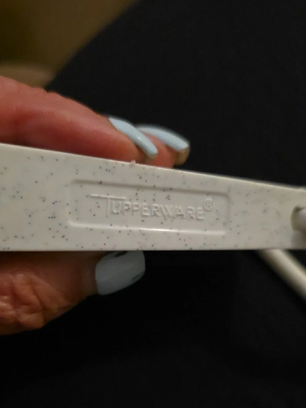 Tupperware Speckled White Nesting Measuring Spoon Set Vintage
